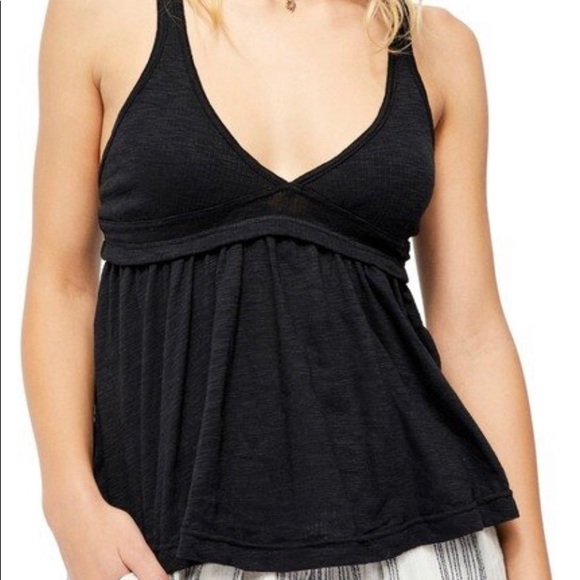 NWT Women's Free People Zinia Tank Top XS Black - Picture 1 of 7